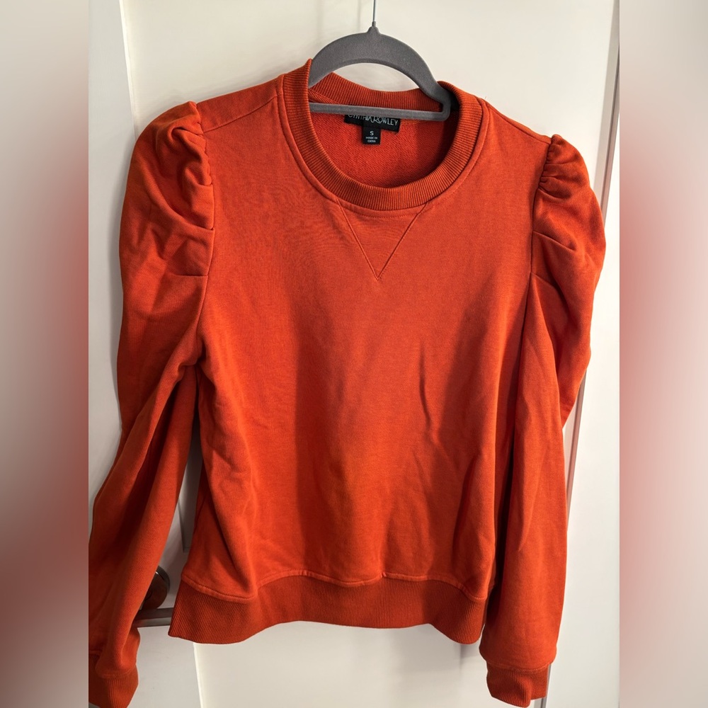 Cynthia Rowley Rust Puff Shoulder Sweatshirt